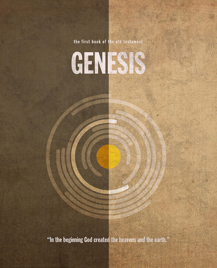 Genesis Mixed Media - Genesis Books of the Bible Series Old Testament Minimal Poster Art Number 1 by Design Turnpike