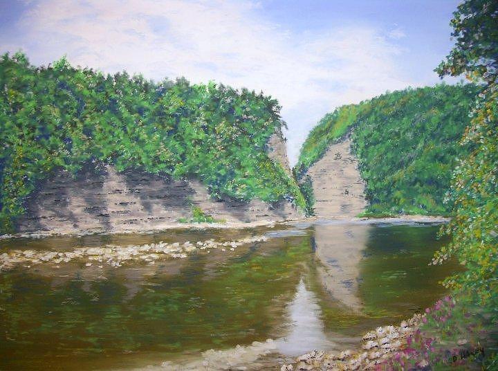 Pastel Pastel - Genessee River at Letchworth by Dan Haley Pastel Pastel - Genessee River at Letchworth by Dan Haley
