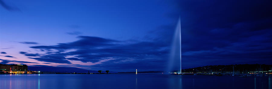 Fountain Photograph - Geneva Switzerland by Panoramic Images