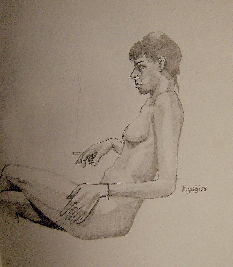 Nude Painting - Genevive by Ray Agius