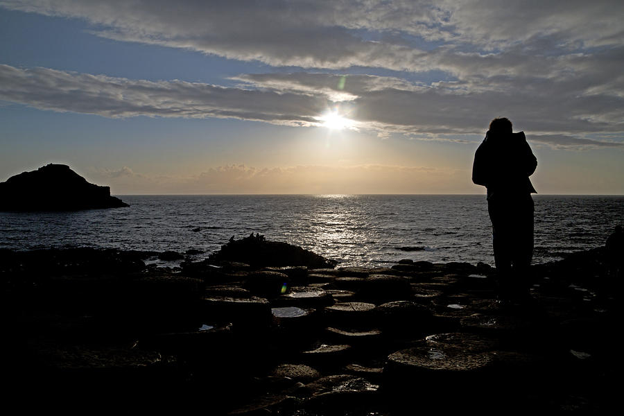 Sunset Photograph - Genius in the Light -- Giants Causeway -- Ireland by Betsy Knapp