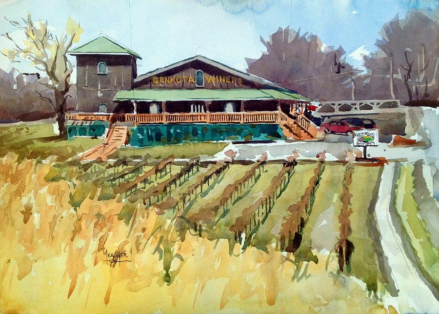 Wine Painting - GenKota Winery by Spencer Meagher