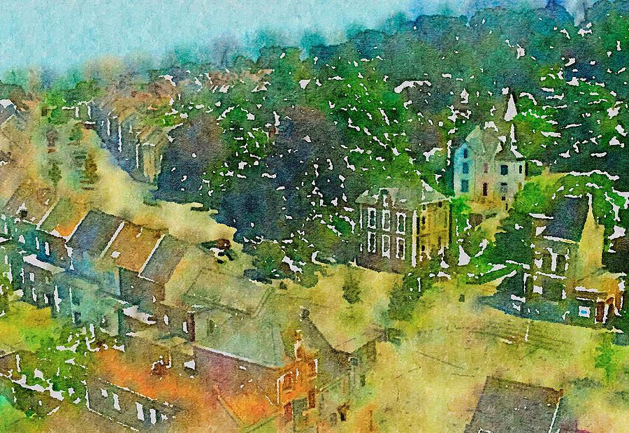 Ghent in Watercolor Painting by Susan Maxwell Schmidt