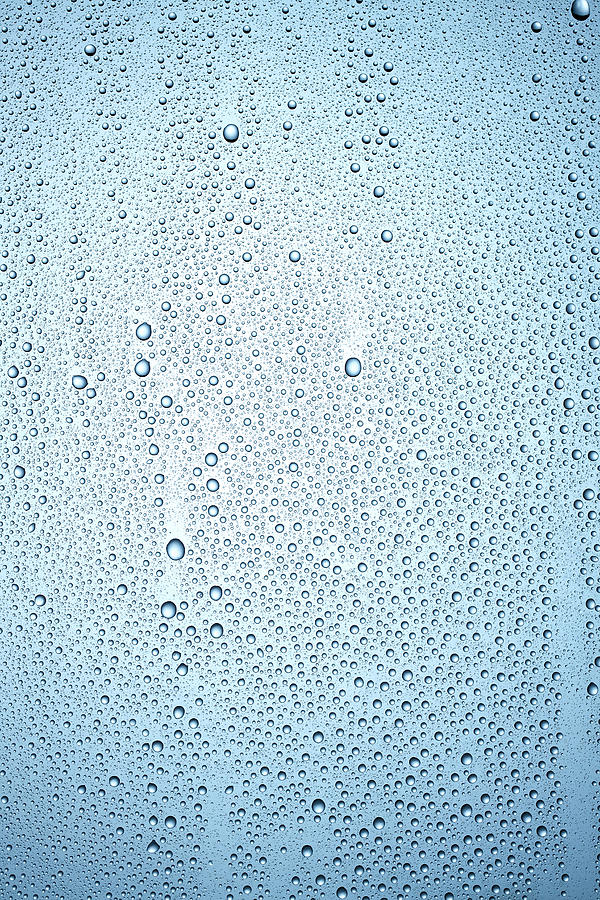 Gentle Blue Condensation Droplets Photograph by Anthony Bradshaw