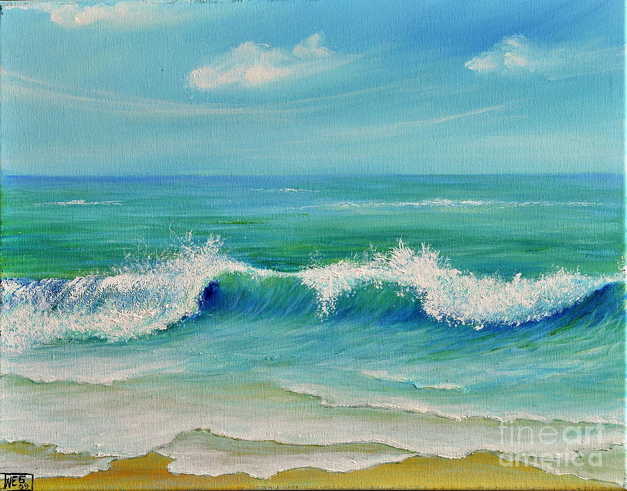 Beach Painting - Gentle Breeze by Teresa Wegrzyn