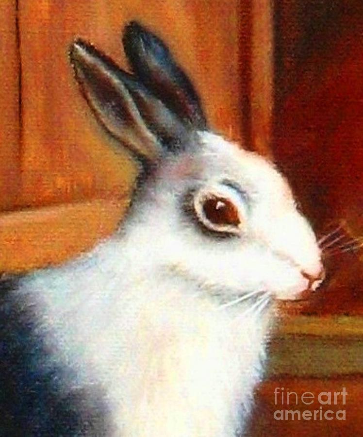 Gentle Bunny Painting by Hazel Holland