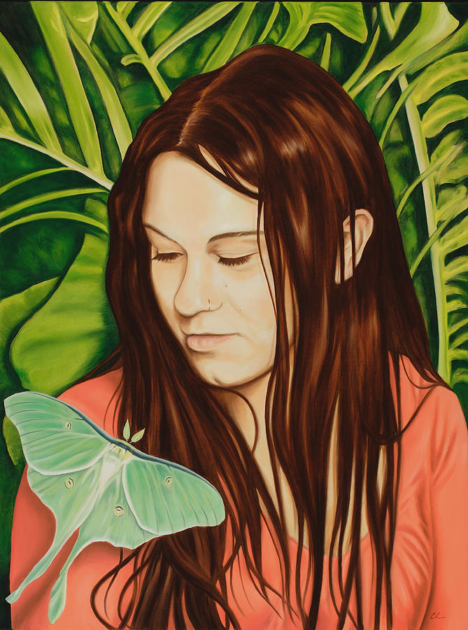Butterfly Painting - Gentle Elegance by Charles Luna
