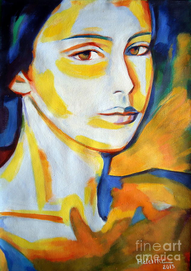 Gentle gaze Painting by Helena Wierzbicki