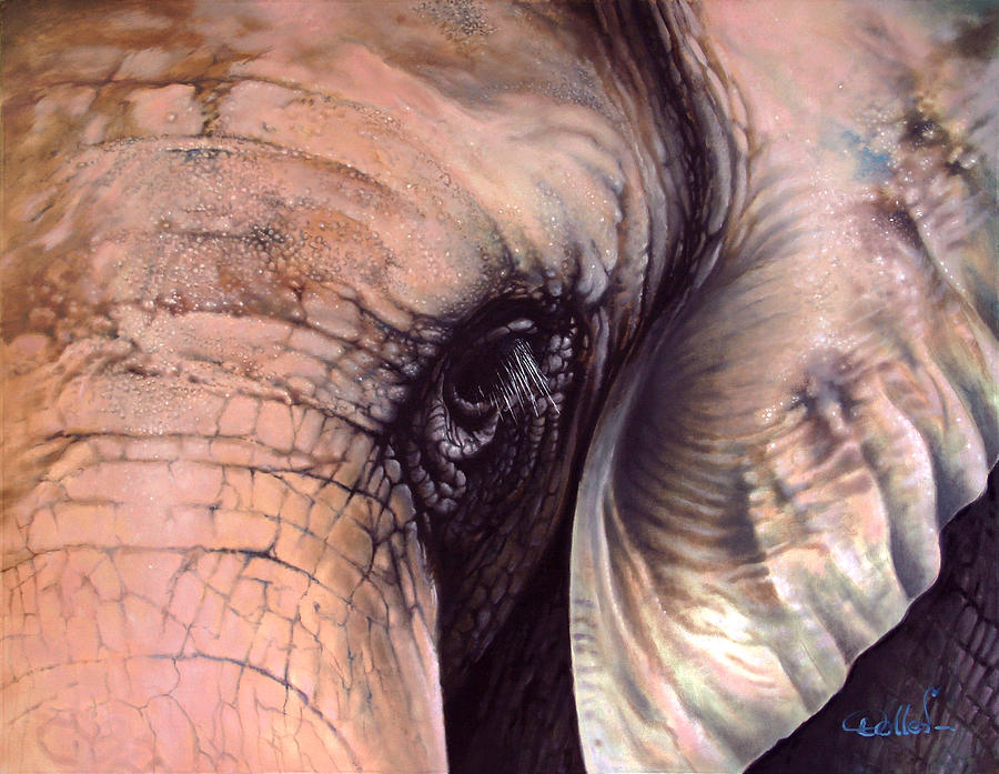 Wildlife Painting - Gentle Giants by Hans Doller