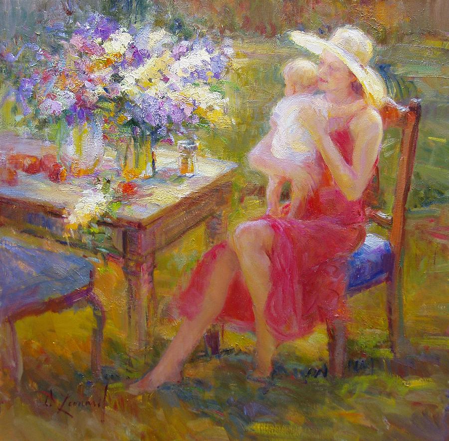 Gentle Love Painting by Diane Leonard