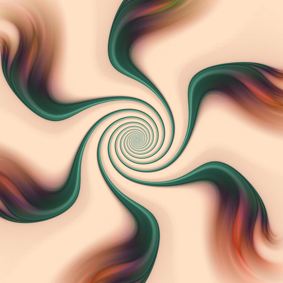 Abstract Digital Art - Gentle Swirls by Anastasiya Malakhova