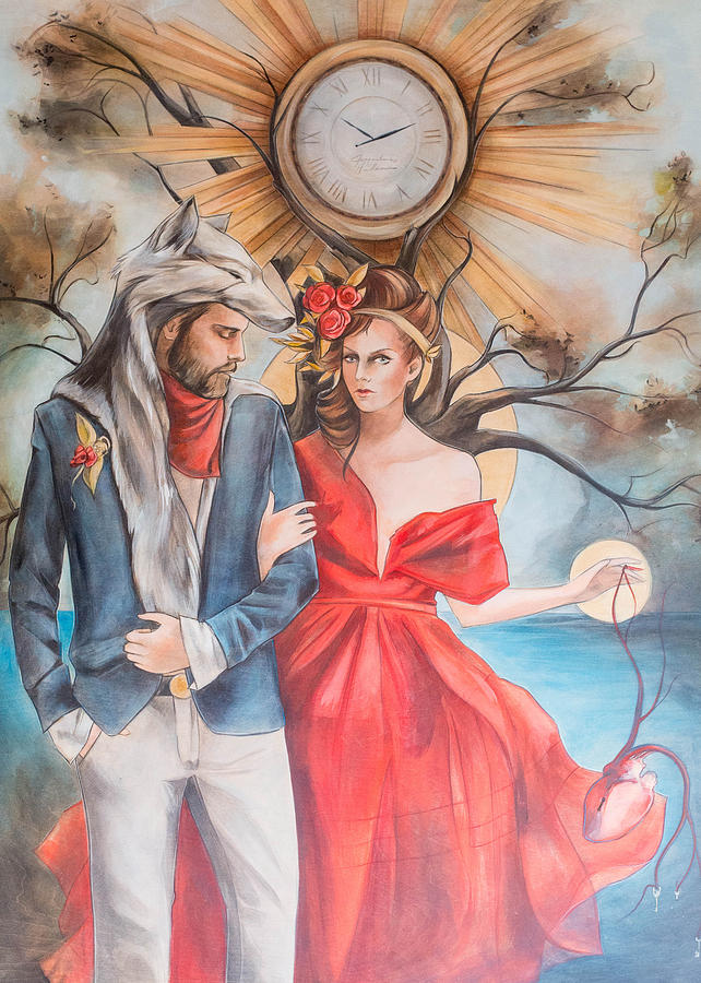 Gentleman in Wolfs Clothing Painting by Jacqueline Hudson