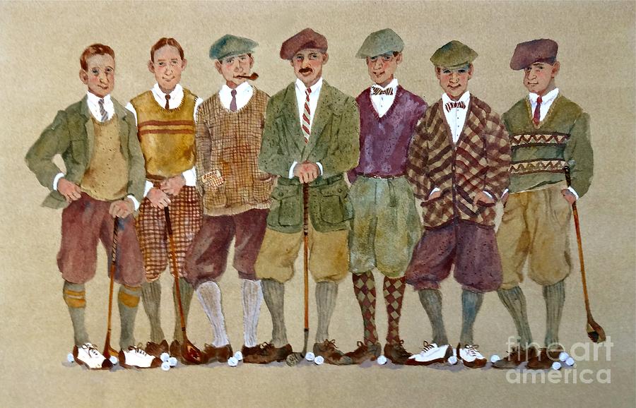 Golf Painting - Gentlemen Golfers by Sherri Crabtree