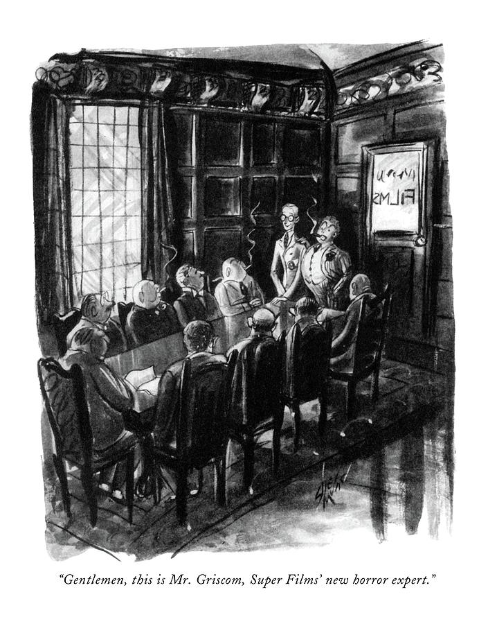 Super Films New Horror Expert Drawing by Barbara Shermund Super Films New Horror Expert Drawing by Barbara Shermund