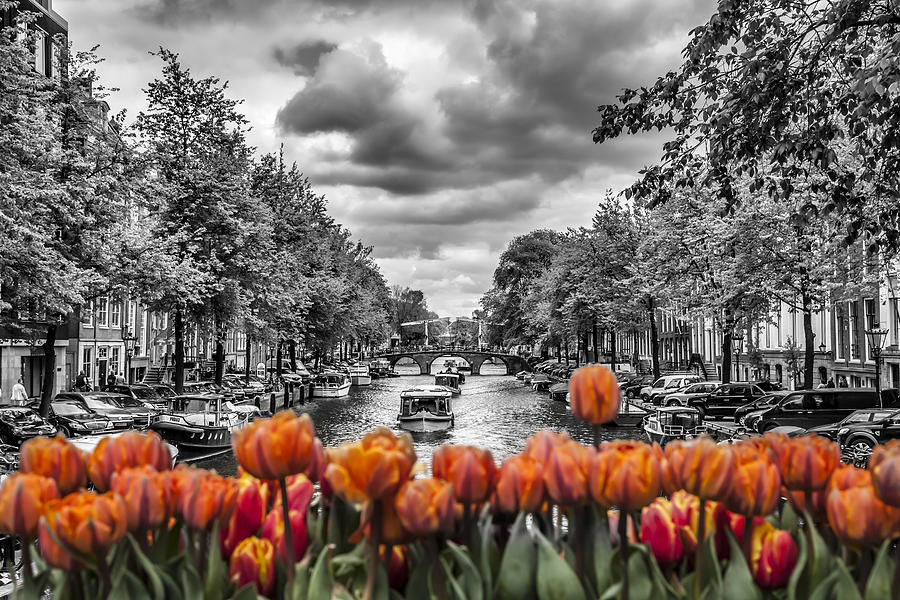 Architecture Photograph - Gentlemens Canal  Amsterdam by Melanie Viola
