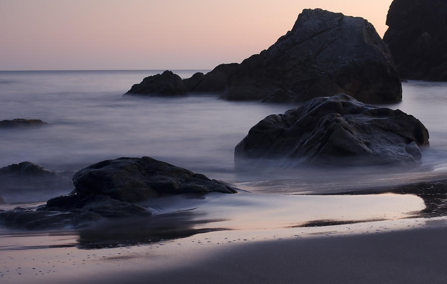 Sunset Photograph - Gently over the Rocks by Don Schwartz