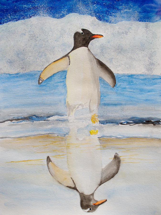 Gentoo Penguin Painting by Patricia Beebe