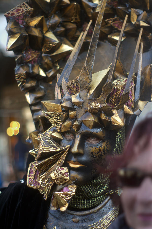 Metal King Venice Carnival Masque Photograph by Suzanne Powers