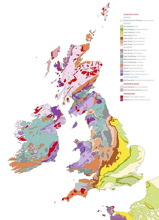Геологическая карта англии