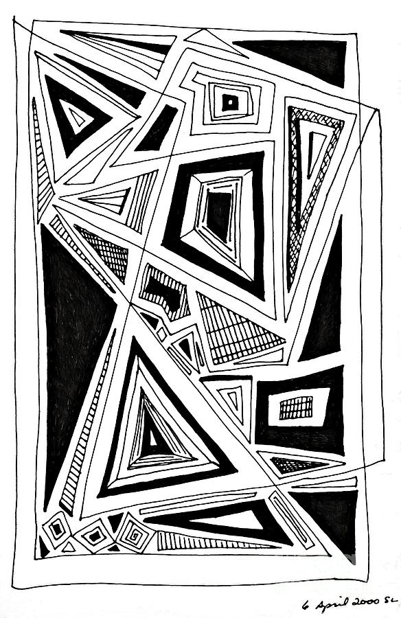 Geometric Doodle 2 Drawing by Sarah Loft