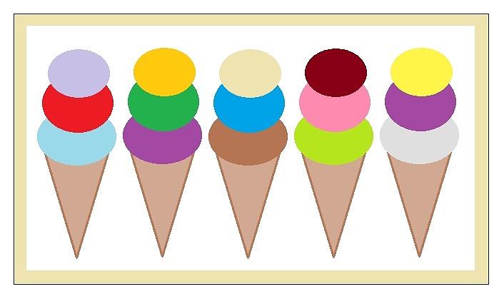 Geometric Ice Cream Painting by Bruce Nutting