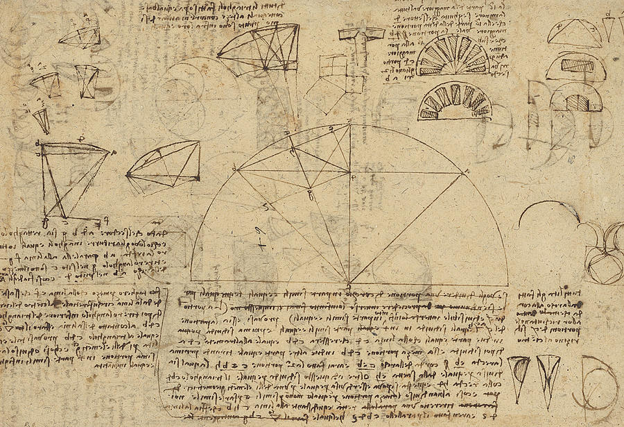 leonardo da vinci geometric sketches