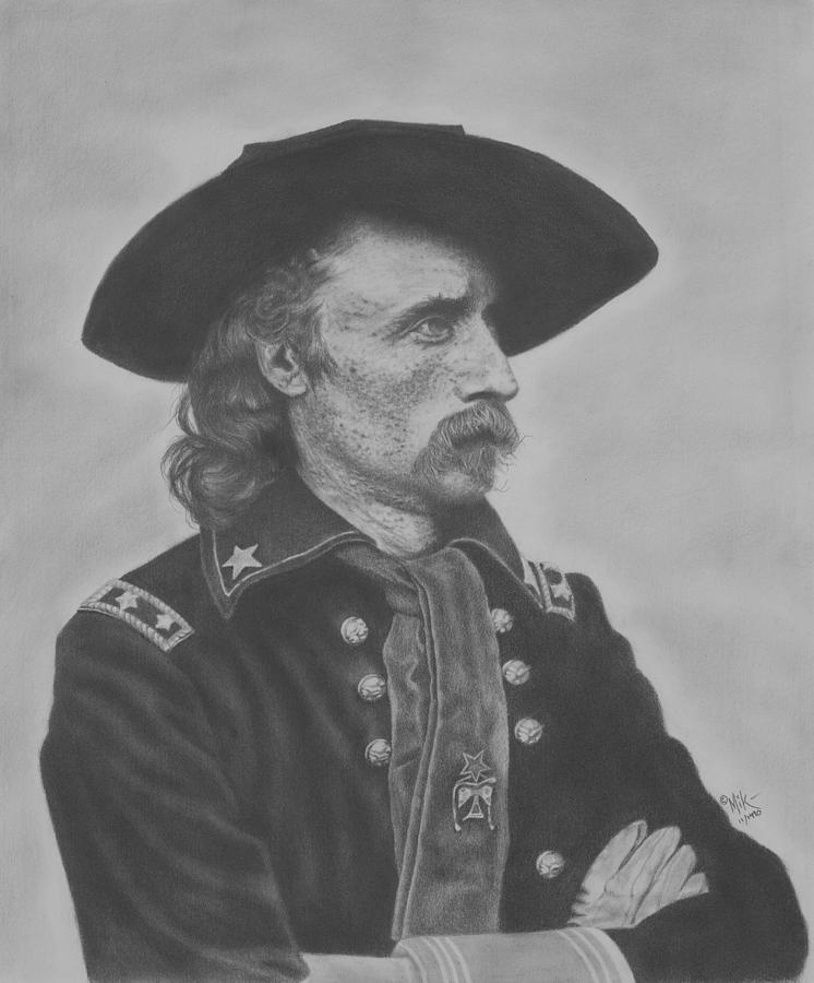 George A Custer Drawing