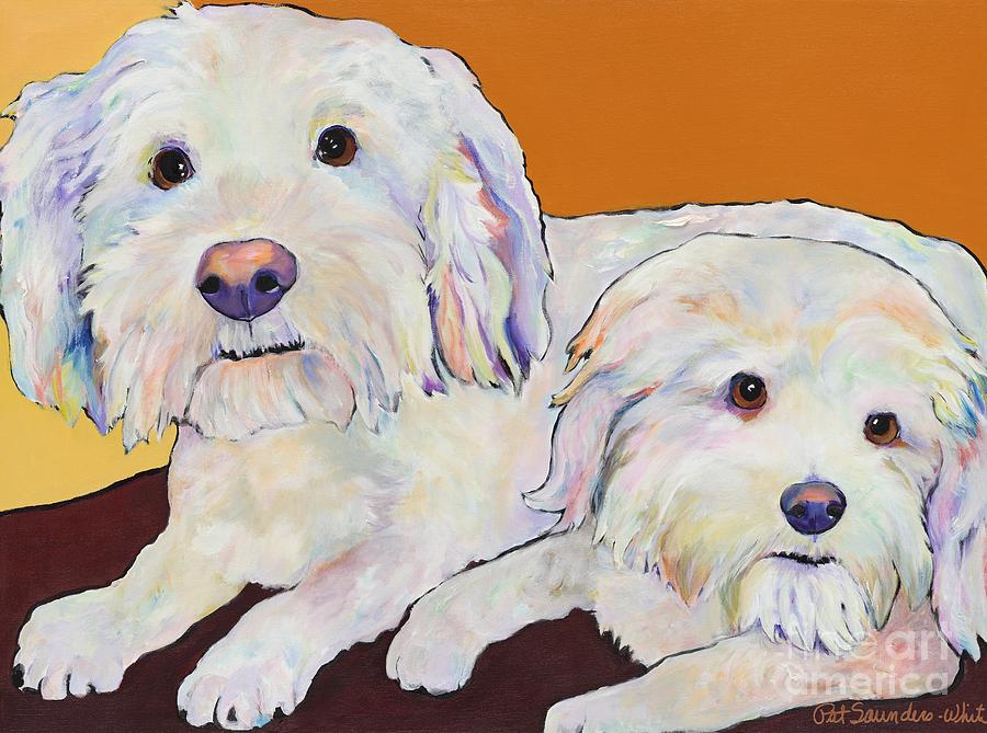 Animal Painting - George and Henry by Pat Saunders-White