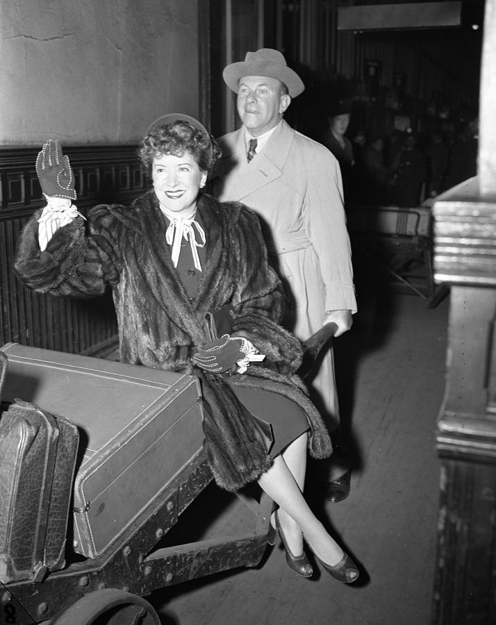 Vintage Photograph - George Burns carrying Gracie Allen by Retro Images Archive