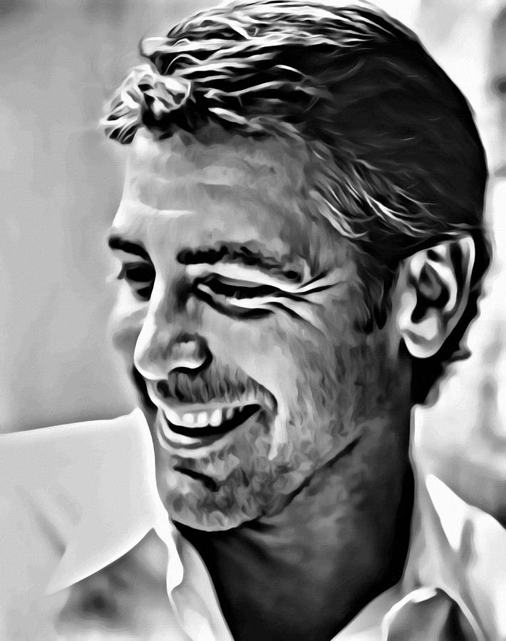 George Clooney Portrait Painting by Florian Rodarte