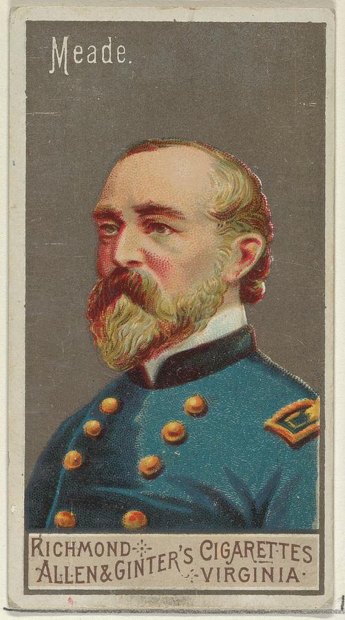 Harris Drawing - George Gordon Meade, From The Great by Allen & Ginter