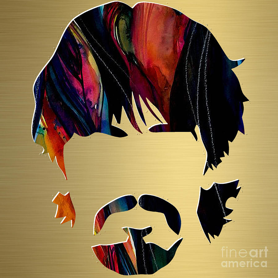 George Harrison Gold Series. Mixed Media by Marvin Blaine
