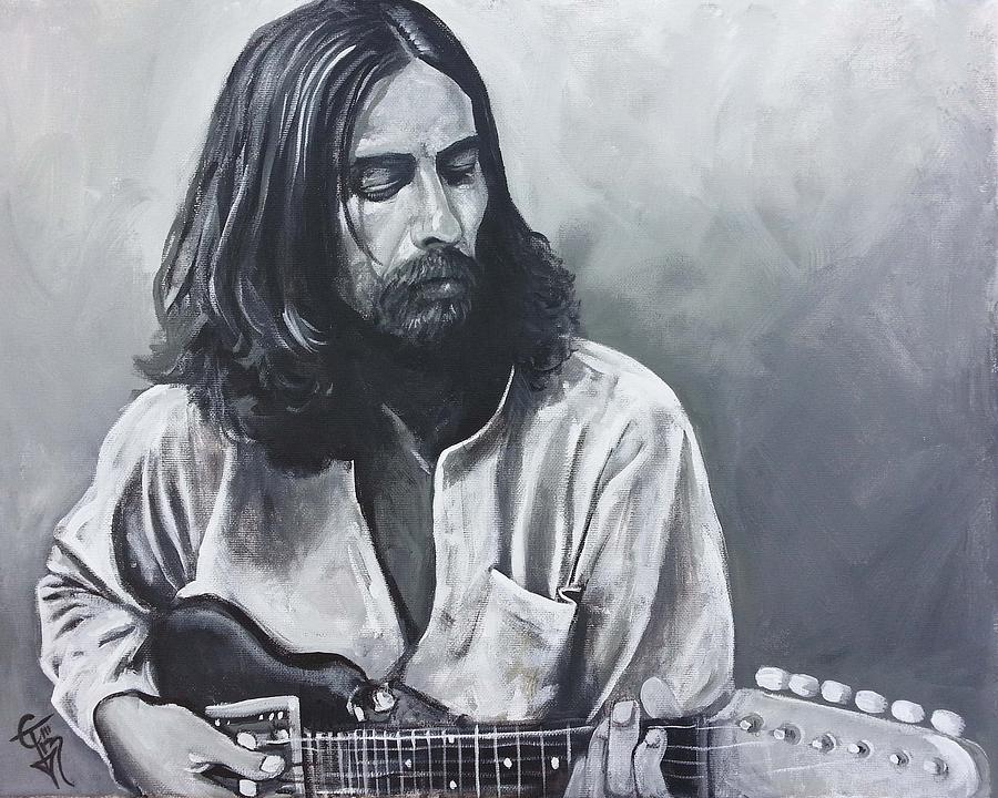 George Harrison Painting by Tom Carlton