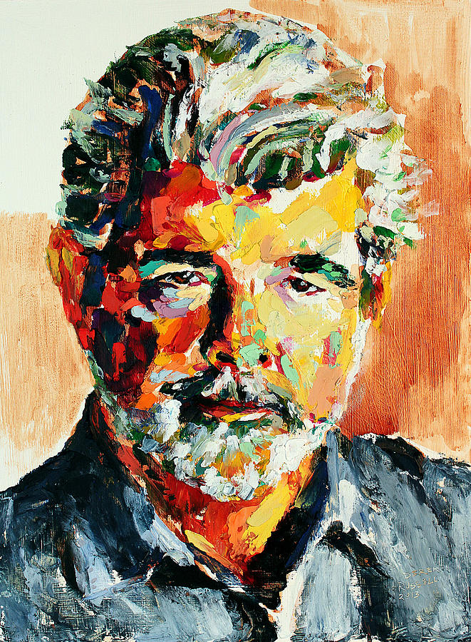 Celebrity Painting - George Lucas by Derek Russell