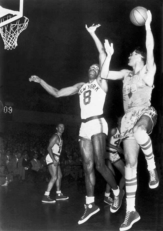 George Mikan Hook Shot Photograph by Underwood Archives