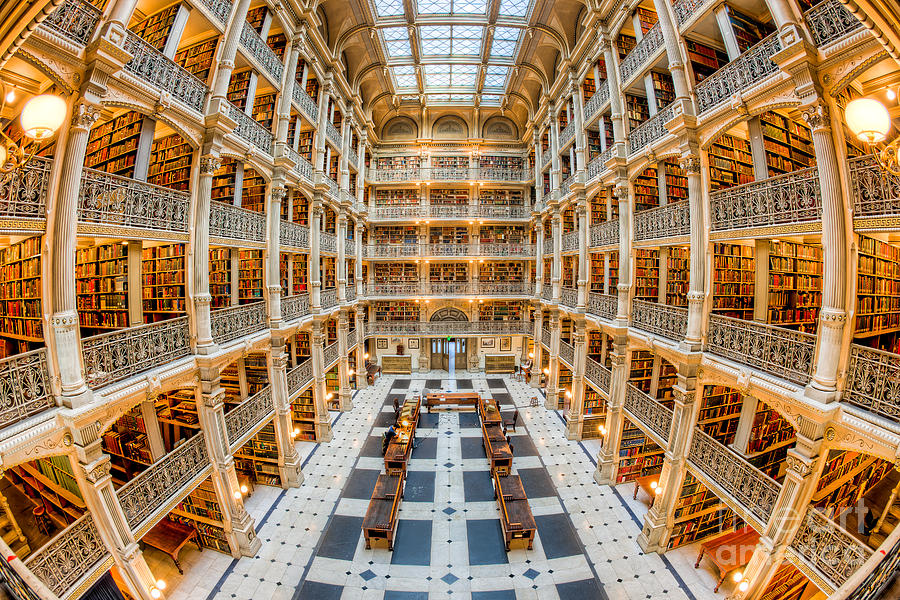 George Peabody Library I Photograph by Clarence Holmes