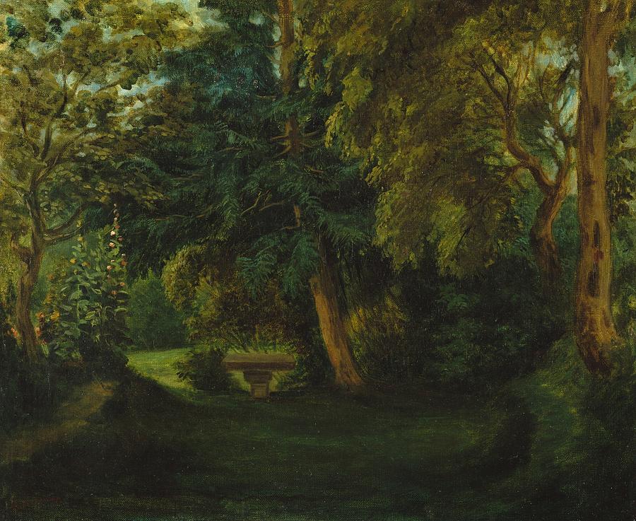 Eugene Delacroix Painting - George Sands Garden at Nohant by Eugene Delacroix