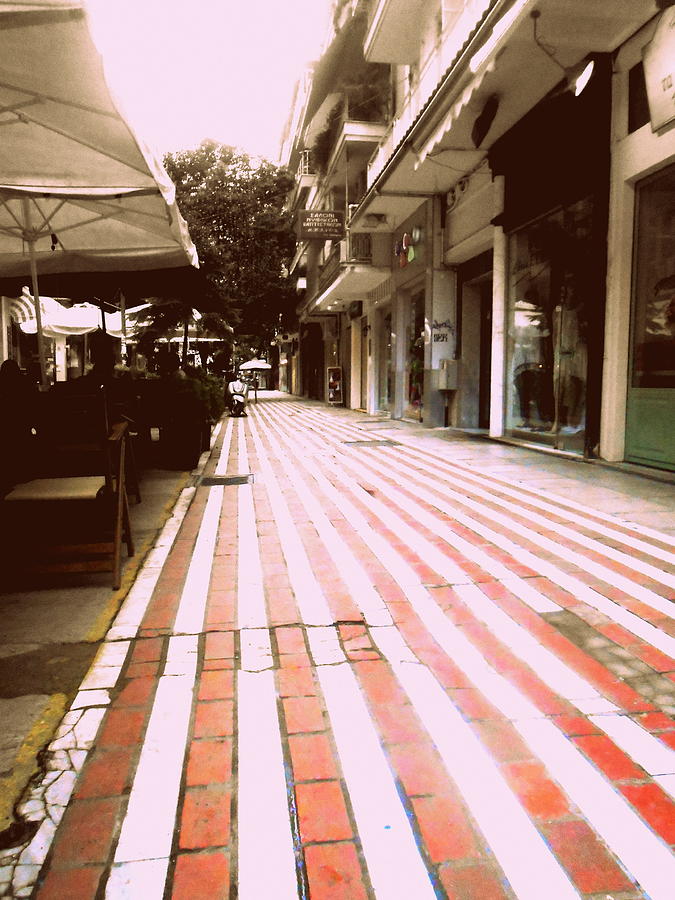 Street Photograph - Never Think The Whole Street At Once by Ioanna Papanikolaou Street Photograph - Never Think The Whole Street At Once by Ioanna Papanikolaou