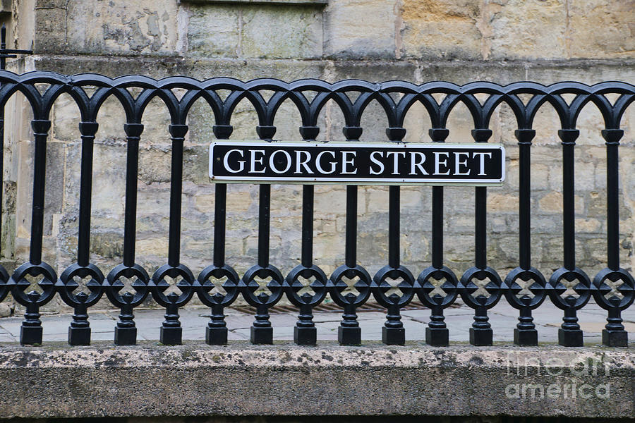 George Street Sign in Bath 8516 Photograph by Jack Schultz