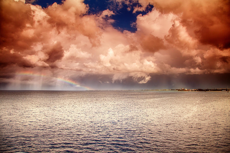 George town-Grand Cayman rainbow after the storm Photograph by Eti Reid