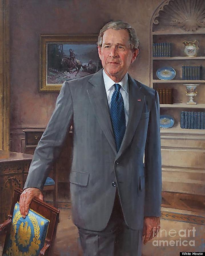 George W Bush Painting By Howard Sanden