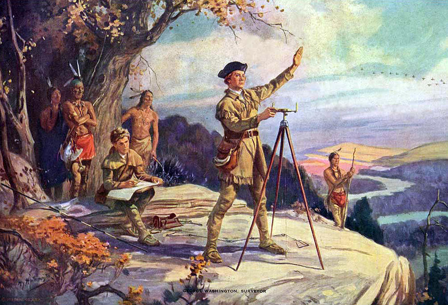 George Washington As A Young Surveyor Photograph by Everett