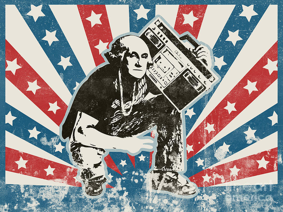 Washington Painting - George Washington - BoomBox by Pixel Chimp