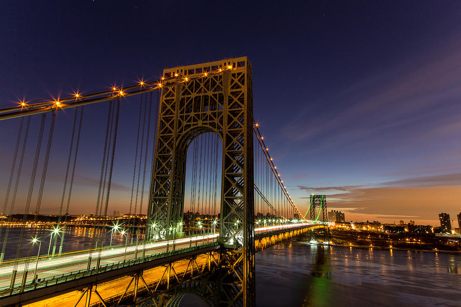 George Washington Bridge at Sunrise Photograph by Richard Temple - Fine ...