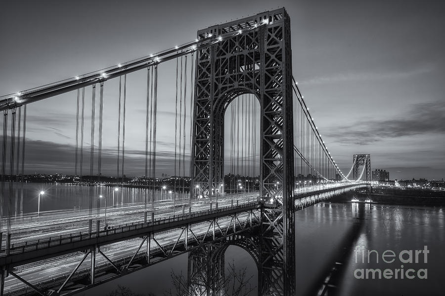 George Washington Bridge Morning Twilight II Photograph by Clarence Holmes