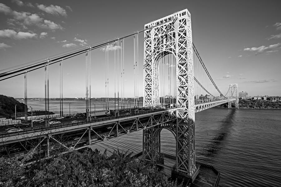 New York City Photograph - George Washington Bridge NYC BW by Susan Candelario