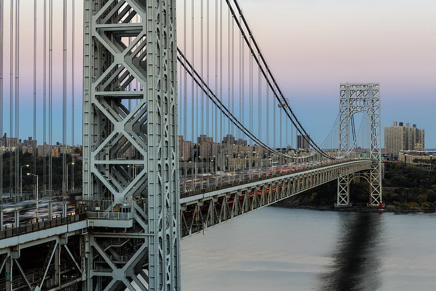 New York City Photograph - George Washington Bridge Sundown  by Susan Candelario
