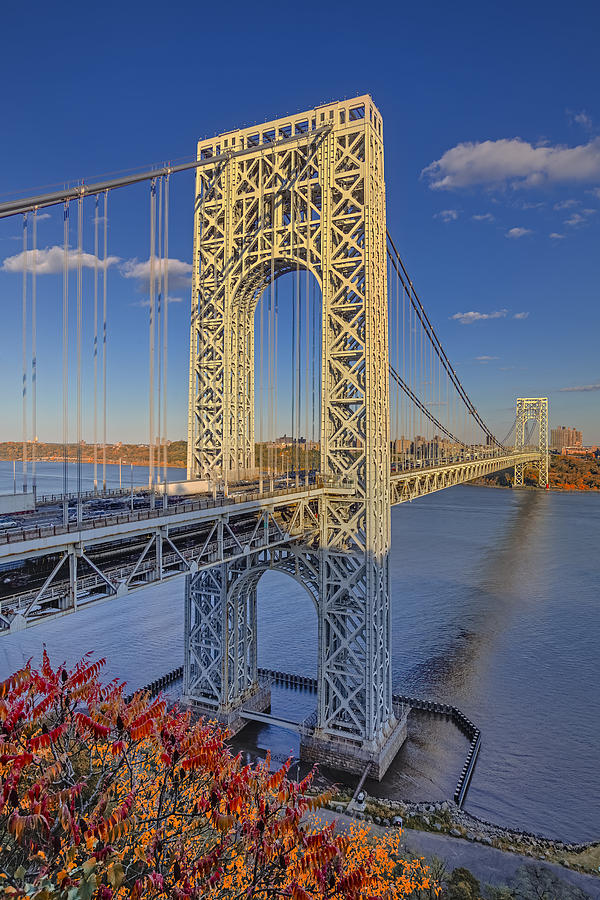 Fall Photograph - George Washington Bridge by Susan Candelario