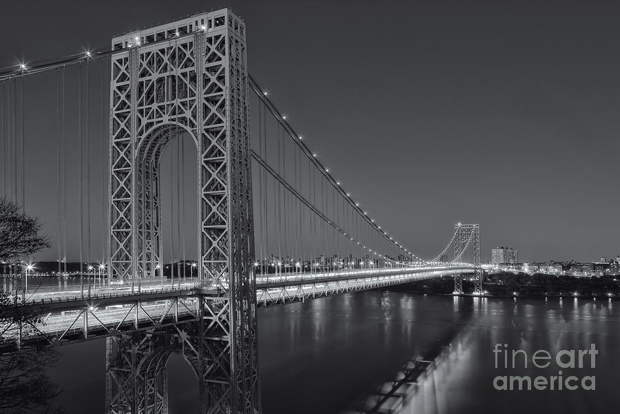 George Washington Bridge Twilight II Photograph by Clarence Holmes