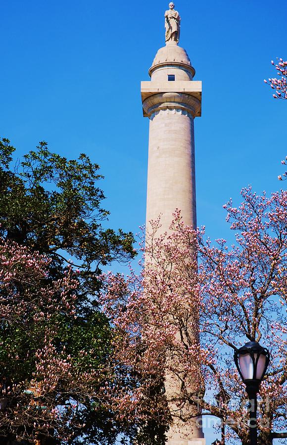 George Washington Monument In Spring In  Baltimore Photograph by Marcus Dagan